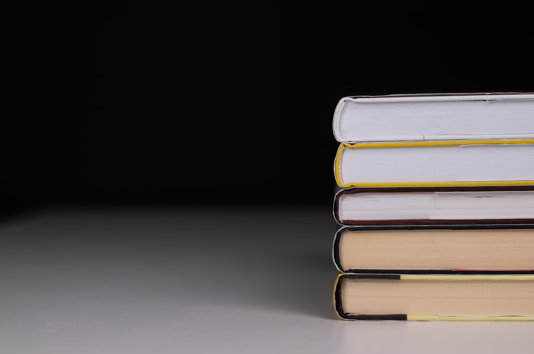 stack of mystery books