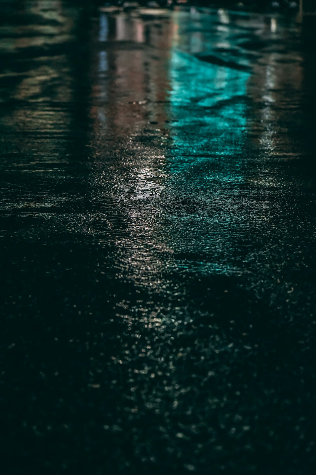 dark rainy street at night
