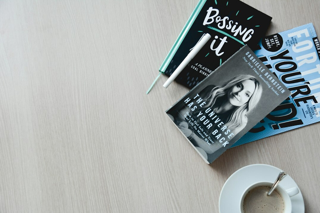 mystery novel on table